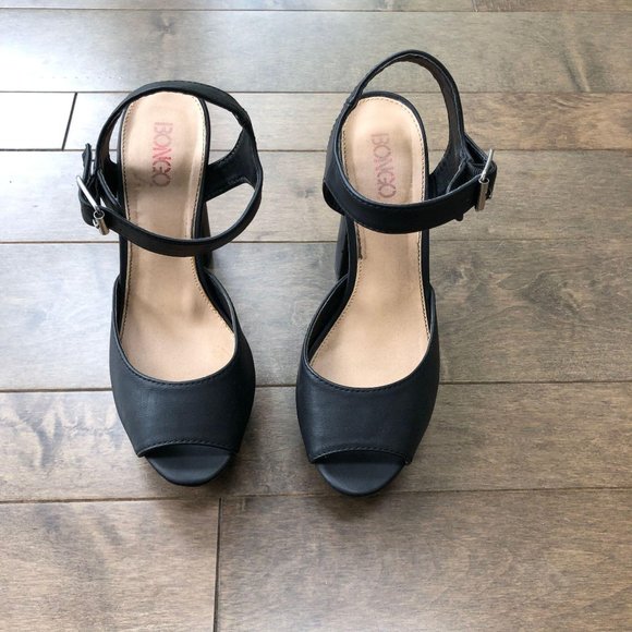 Bongo Platform Sandal Chunky Leather 90s - Picture 3 of 8